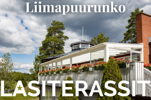 Lasiterassit liimapuurungolla